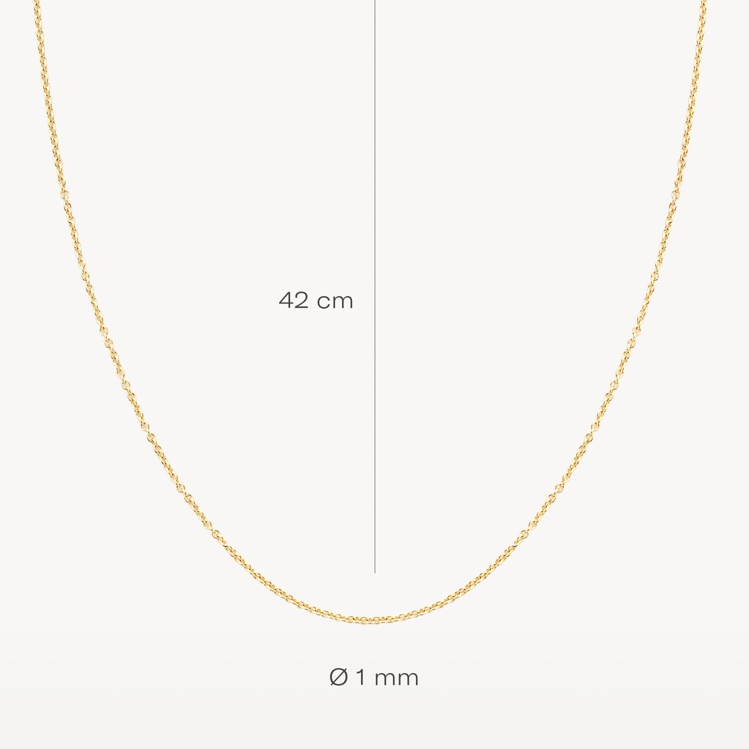 Blush Ketting 14kt Goud 3046YGO/42