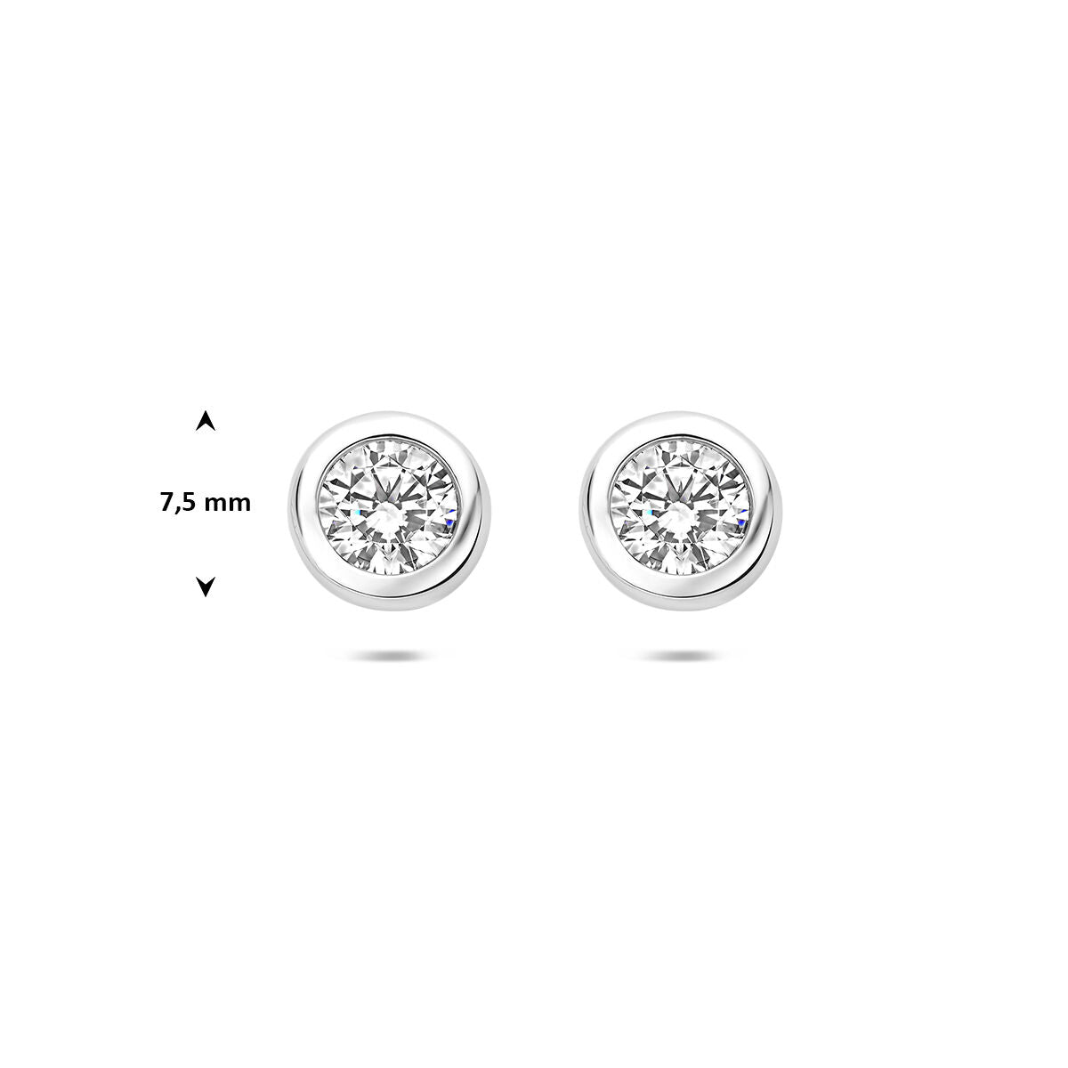 Zilveren Oorknoppen Zirkonia 7,5mm 1321902