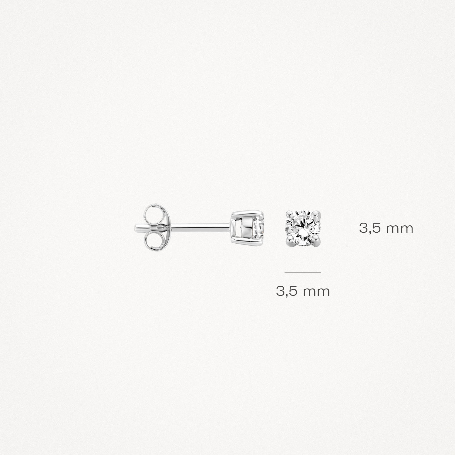 Blush Oorknoppen 14kt Witgoud 7212WZI