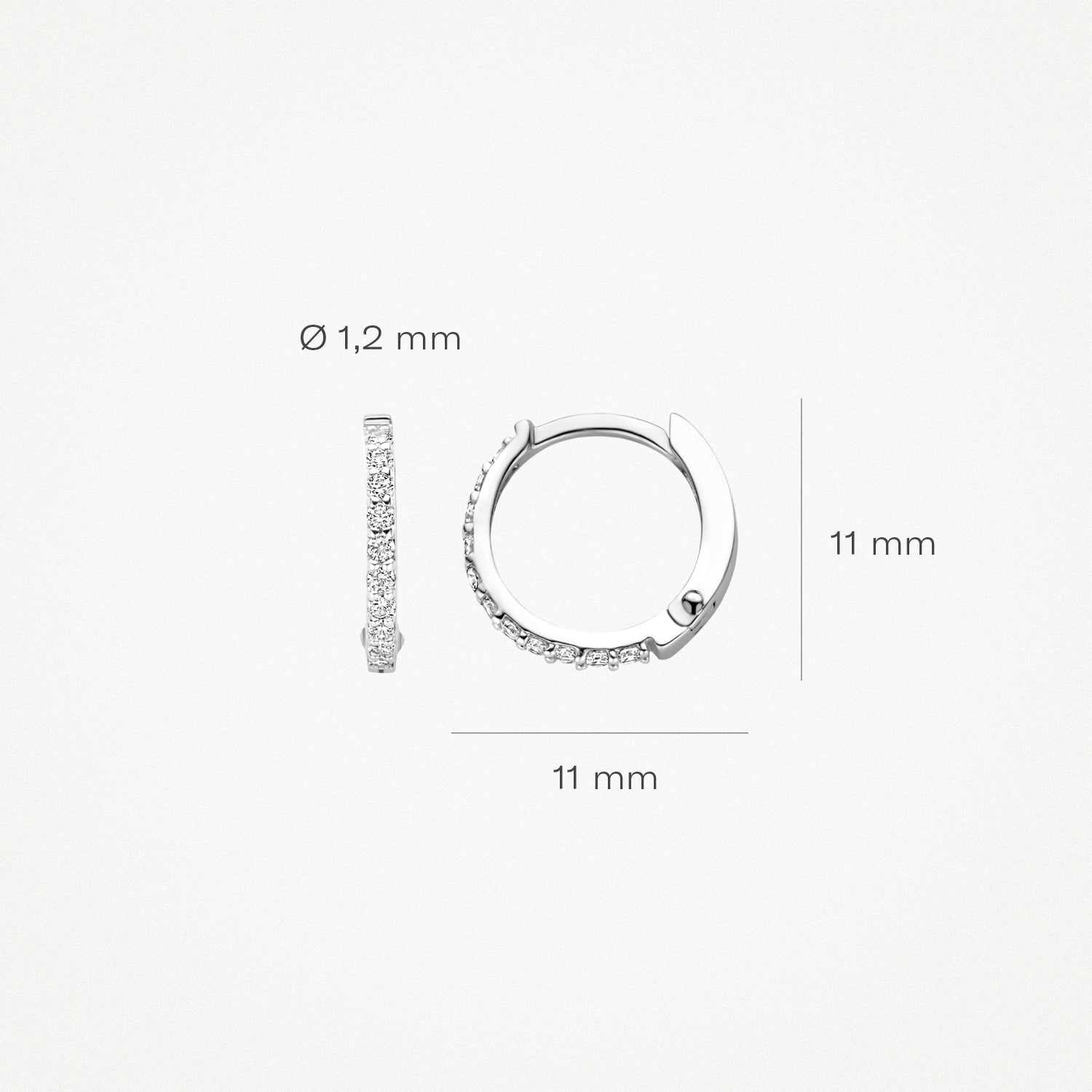 Blush Oorringen 14kt Witgoud 7269WZI