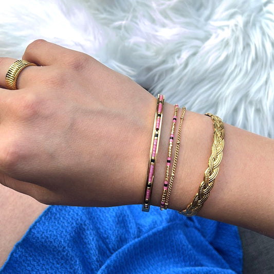 CO88 Collection Stalen Armband Goud 8CB-91214