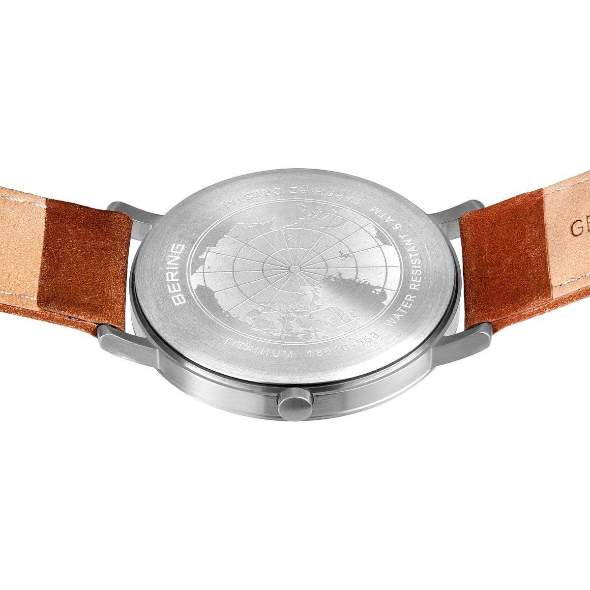 Bering Herenhorloge Leren Band 18640 - 568