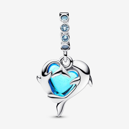 Pandora Bedel Blauwe Muranoglas Dolfijnen 793924C01 - Juwelier van Dam