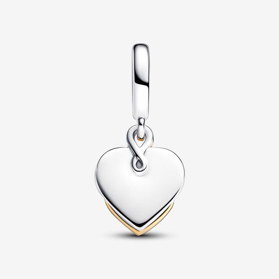 Pandora Dubbele Bedel Graveerbaar met Diamant 763237C01