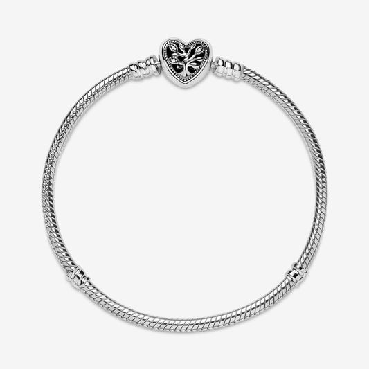 Pandora Moments Slangenschakel Armband met Hartsluiting 598827C01