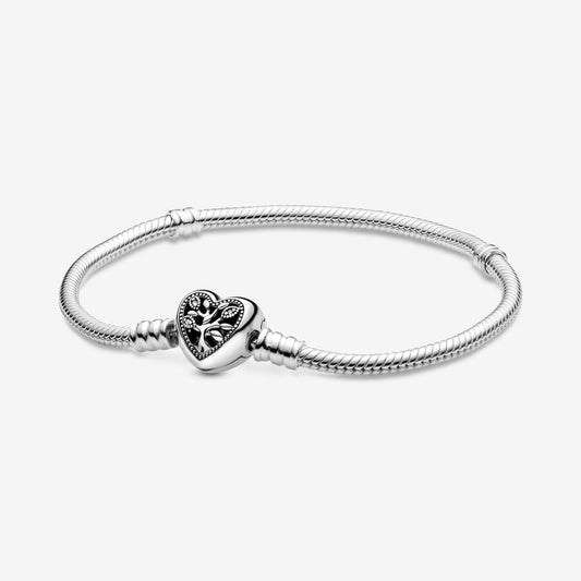 Pandora Moments Slangenschakel Armband met Hartsluiting 598827C01