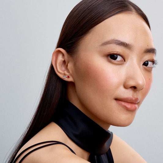 Pandora Pijl & Muranoglas Hart Oorknopjes 293668C01