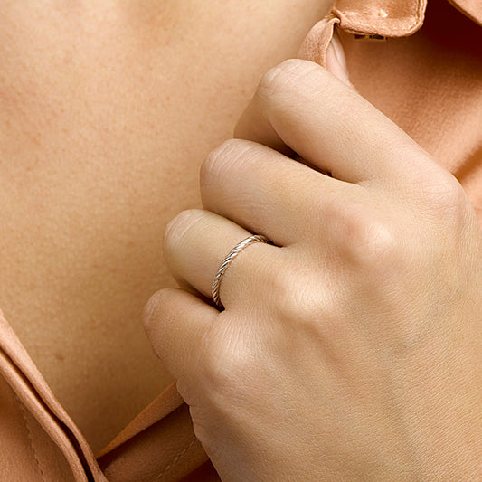 vDam Aanschuifring Zilver Gerhodineerd 1332266 Maat 17¼