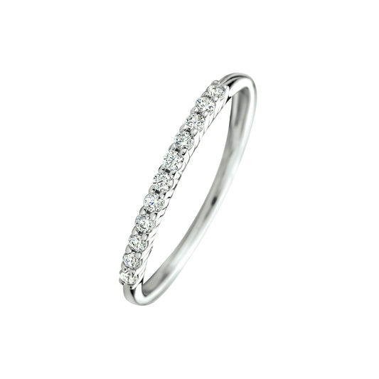 vDam Aanschuifring Zirkonia Zilver Gerhodineerd 1333867