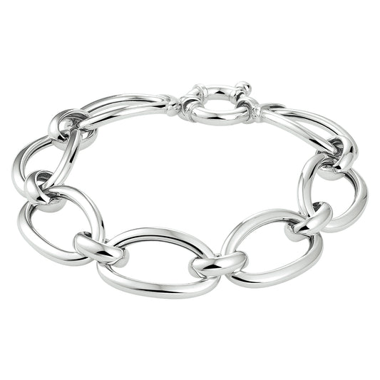 vDam Armband 14 Mm Met Groot Springslot Zilver Gerhodineerd 1333455