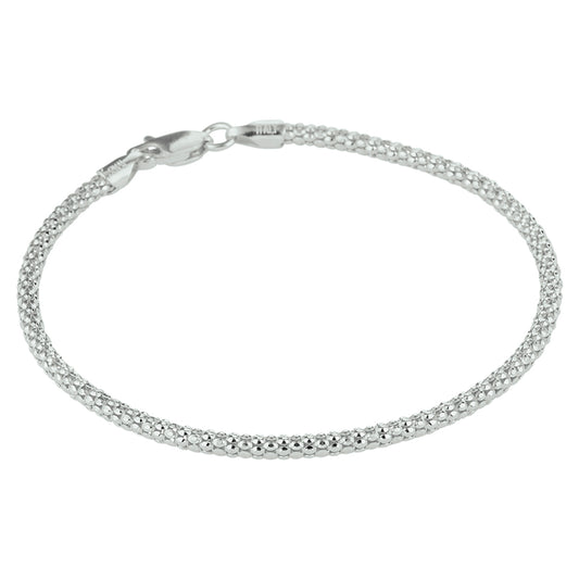 vDam Armband 2,5 Mm 18 Cm Zilver Gerhodineerd 1330496