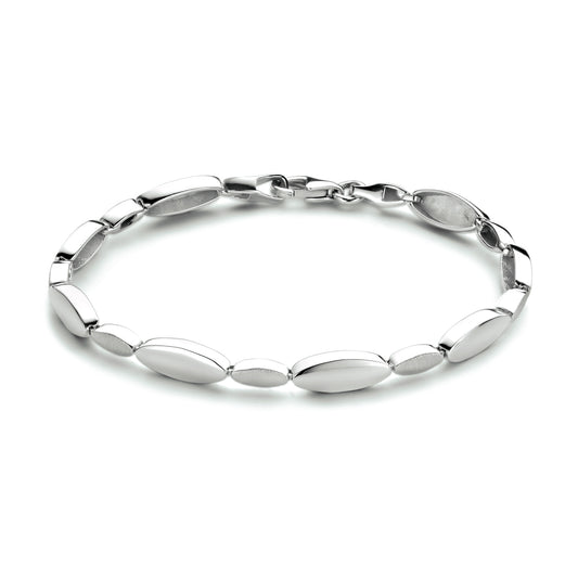 vDam Armband 5,2 Mm 19 Cm Poli/mat Zilver Gerhodineerd 1333839