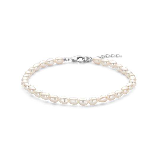 vDam Armband Parels 18 + 3 Cm Zilver Gerhodineerd 1341373