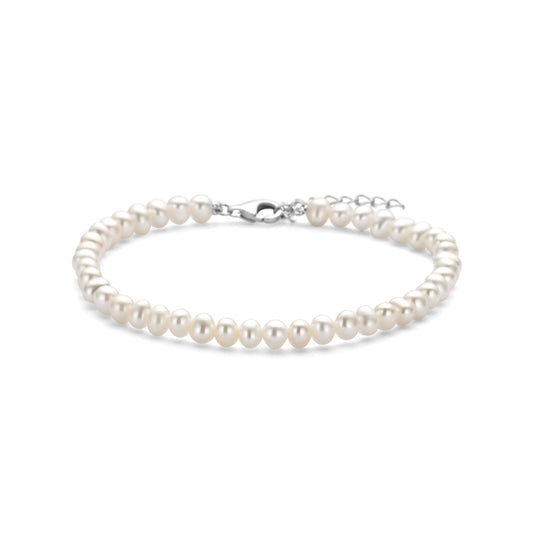 vDam Armband Parels 18 + 3 Cm Zilver Gerhodineerd 1341379