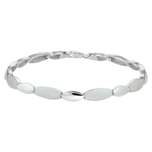 vDam Armband Poli/mat 5,5 Mm Zilver Gerhodineerd 1327035