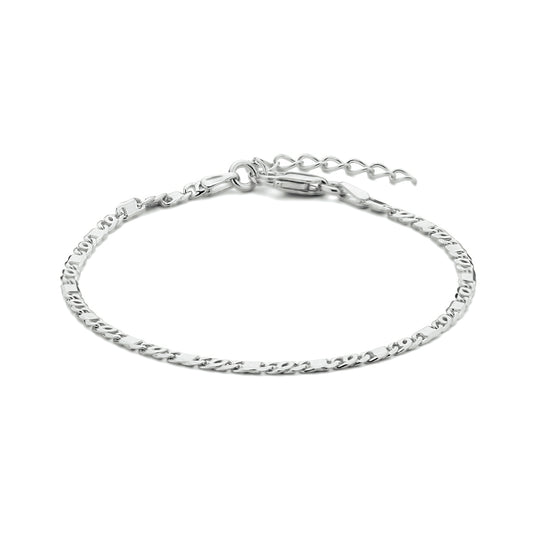 vDam Armband Valkenoog Met Tussenstuk 2,4 Mm 16 + 3 Cm Zilver Gerhodineerd 1334839