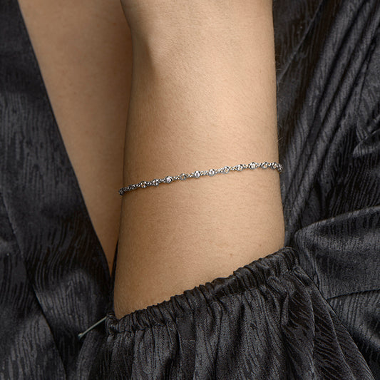 vDam Armband Zirkonia 16,5 + 2 Cm Zilver Gerhodineerd 1332646 16.5cm