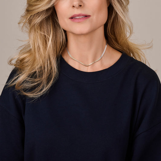 vDam Dubbel Gourmette 4,8 Mm Zilver Gerhodineerd 1337751 42cm