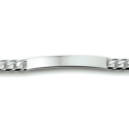 vDam Graveerarmband Gourmette 6-zijdes Geslepen 20 Cm Plaat 6 Mm Zilver Gerhodineerd 1329840