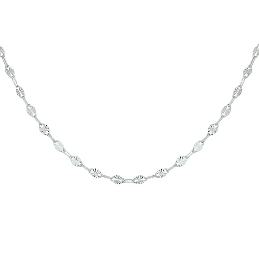 vDam Ketting 2,5 Mm 40 + 4 Cm Zilver Gerhodineerd 1330914
