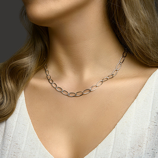 vDam Ketting 7,2 Mm 45cm Cm Zilver Gerhodineerd 1332616 45cm