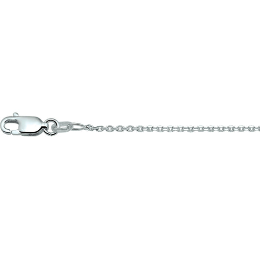 vDam Ketting Anker Gediamanteerd 1,3 Mm Zilver Gerhodineerd 1330165