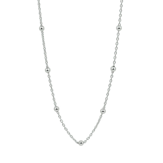 vDam Ketting Bolletjes 2,5 Mm 80 Cm Zilver Gerhodineerd 1332810