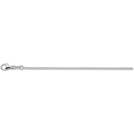 vDam Ketting Gourmette 4-zijdes Geslepen 1,6 Mm 41 + 4 Cm Zilver Gerhodineerd 1329067 45cm
