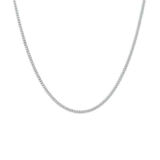 vDam Ketting Gourmette 4-zijdes Geslepen 1,6 Mm Zilver Gerhodineerd 1326717 38cm
