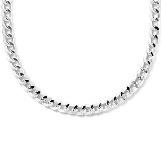 vDam Ketting Gourmette 4-zijdes Geslepen 6,0 Mm 42 Cm Met Groot Springslot Zilver Gerhodineerd 1335589