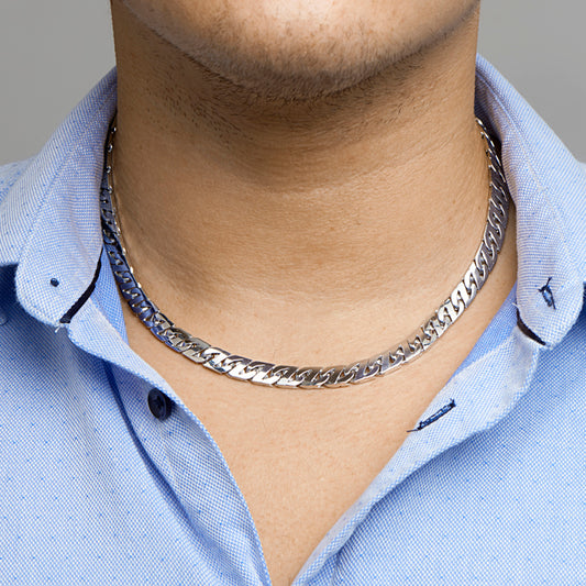 vDam Ketting Gourmette 8,2 Mm Zilver Gerhodineerd 1330510 50cm