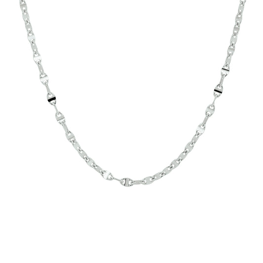 vDam Ketting Koffieboon 28 Mm 45 Cm Zilver Gerhodineerd 1328286