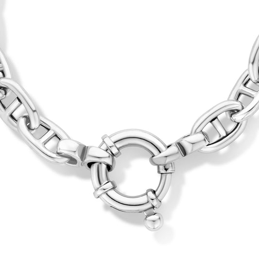 vDam Ketting Marine Met Groot Springslot 7,1 Mm 45 Cm Zilver Gerhodineerd 1336520