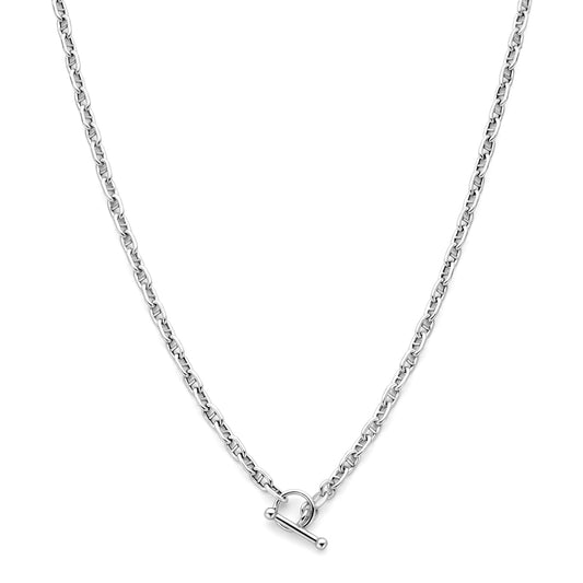 vDam Ketting Marine Ronde Buis 3,9 Mm 42 Cm Kapittelslot Zilver Gerhodineerd 1339686