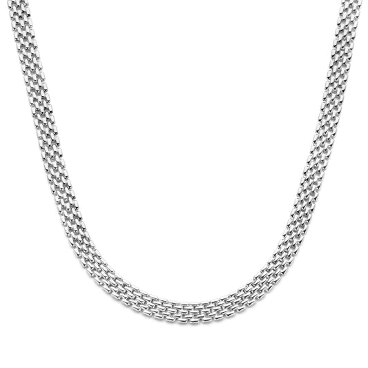 vDam Ketting Panter 8 Mm 43 Cm Zilver Gerhodineerd 1339975