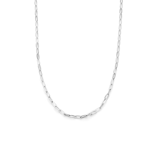 vDam Ketting Paperclip Platte Buis 25 Mm Zilver Gerhodineerd 1334982