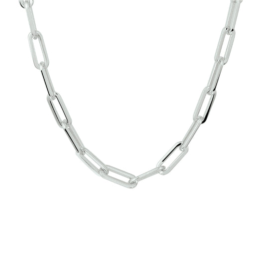 vDam Ketting Paperclip Vierkante Buis 4,5 Mm Zilver Gerhodineerd 1332325