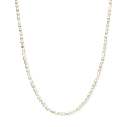 vDam Ketting Parel 3,8 Mm 50 + 5 Cm Zilver Gerhodineerd 1338219