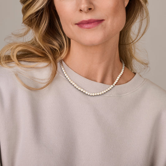 vDam Ketting Parels 41cm + 4 Cm Zilver Gerhodineerd 1341cm374 41cm