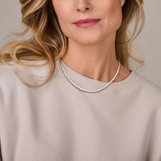 vDam Ketting Parels 41cm + 4 Cm Zilver Gerhodineerd 1341cm376 41cm