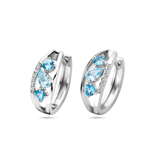 vDam Klapoorringen Topaas Zilver Gerhodineerd 1337887