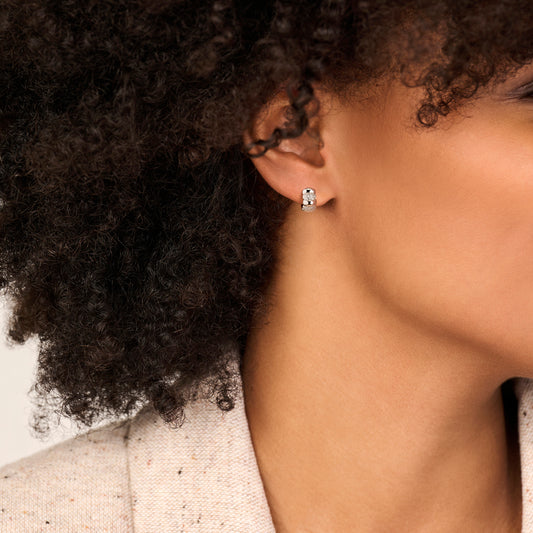 vDam Klapoorringen Zirkonia 11 Mm Zilver Gerhodineerd 1339869