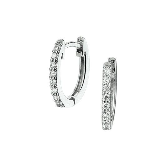 vDam Klapoorringen Zirkonia Zilver Gerhodineerd 1325208