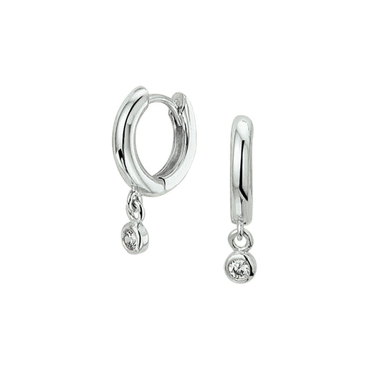 vDam Klapoorringen Zirkonia Zilver Gerhodineerd 1327414