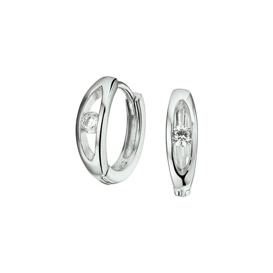 vDam Klapoorringen Zirkonia Zilver Gerhodineerd 1326986