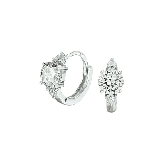 vDam Klapoorringen Zirkonia Zilver Gerhodineerd 1332701