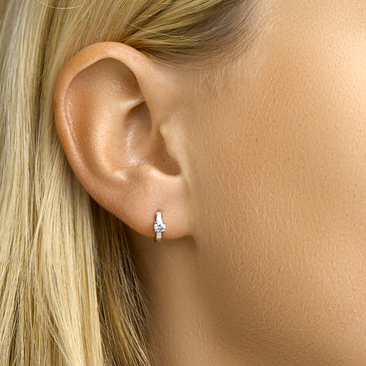 vDam Klapoorringen Zirkonia Zilver Gerhodineerd 1331369