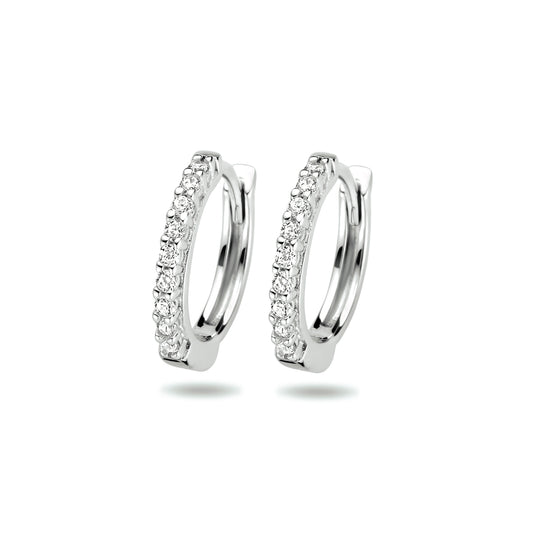 vDam Klapoorringen Zirkonia Zilver Gerhodineerd 1333863