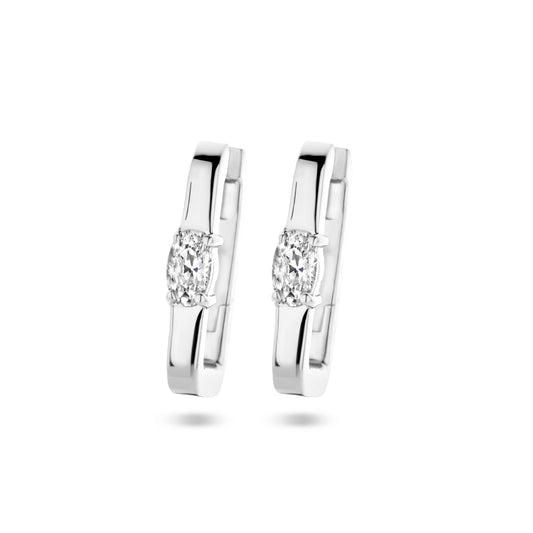 vDam Klapoorringen Zirkonia Zilver Gerhodineerd 1335701