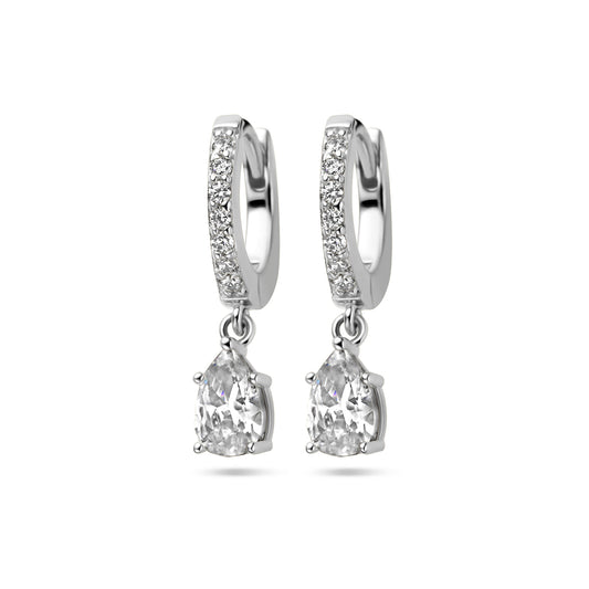 vDam Klapoorringen Zirkonia Zilver Gerhodineerd 1338245